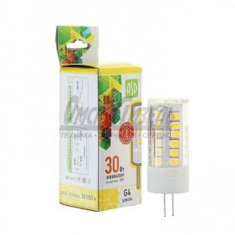 Лампа светодиодная LED-JC-standart 3Вт 12В G4 3000К ASD