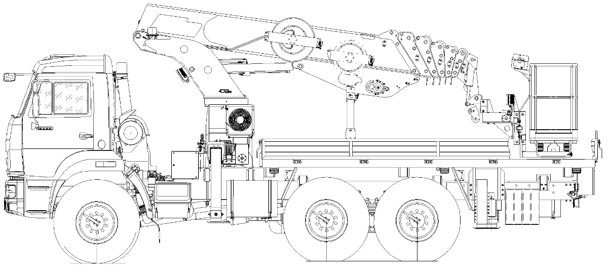 Подъёмник автомобильный мод. 5908BU на шасси КАМАЗ-43118