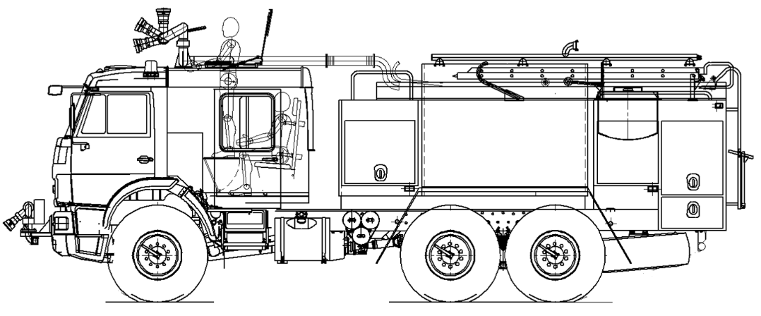 Аэродромный пожарный автомобиль АА-8,0/(30-60)