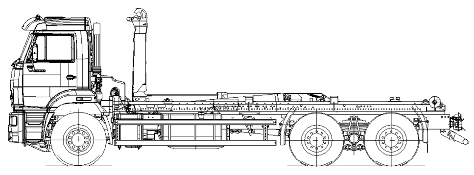 Автомобиль с крюковым погрузчиком на шасси КАМАЗ 6520-3072-53 с PH T20PI.57