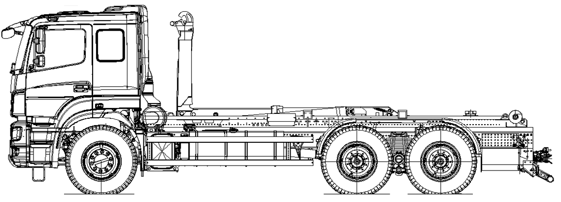 Автомобиль с крюковым погрузчиком на шасси КАМАЗ 6580-3001-20(J5)  с PH T20PI.57