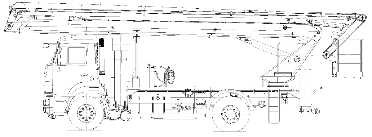 Подъёмник автомобильный мод.5908НА на шасси КАМАЗ-43253