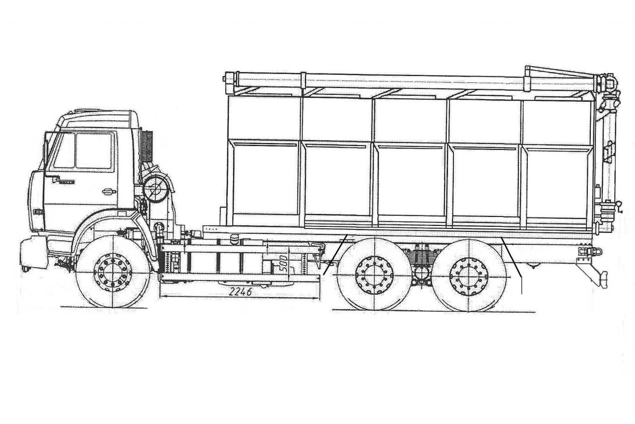 Загрузчик сухих кормов 47510С (ЗСК-20,0) на шасси КАМАЗ-65115 