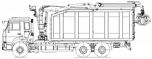 Самосвал 659004 с ГМУ VM10L74M на шасси КАМАЗ-65115-3094-48(А5)