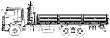 Бортовой автомобиль 659000 с КМУ PALFINGER INMAN IM150N на шасси КАМАЗ-65115-3010-50
