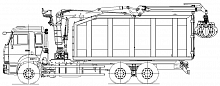 Самосвал 659004 с ГМУ VM10L74M на шасси КАМАЗ-65115