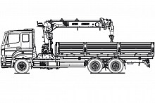 Бортовой автомобиль с КМУ ИНМАН ИТ-150 на шасси КАМАЗ-65207