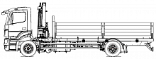 Бортовой автомобиль с КМУ PALFINGER PK 13501 SLD на шасси KAMAЗ-5325